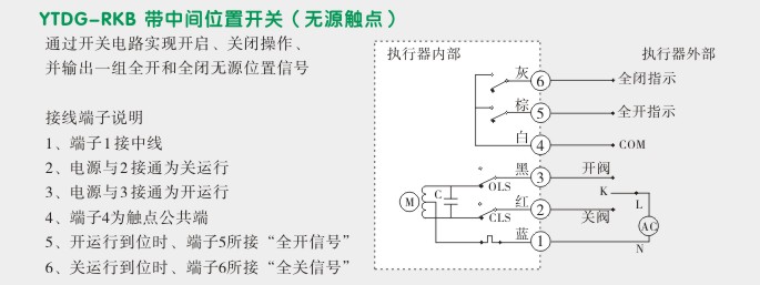 电动执行器,电动头,YTDG-RKB600电动执行机构接线图