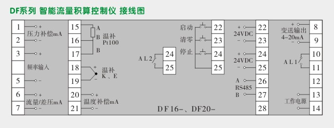 液晶显示热量表,DFR20Y热量表接线图